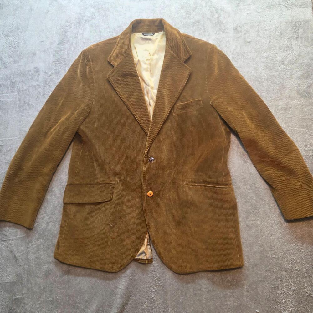Derby Of San Francisco Vintage Sport Coat Mens 44 Long Brown Corduroy Blazer